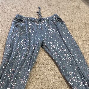 Women's Gray Polka Dot Pajama Pants
